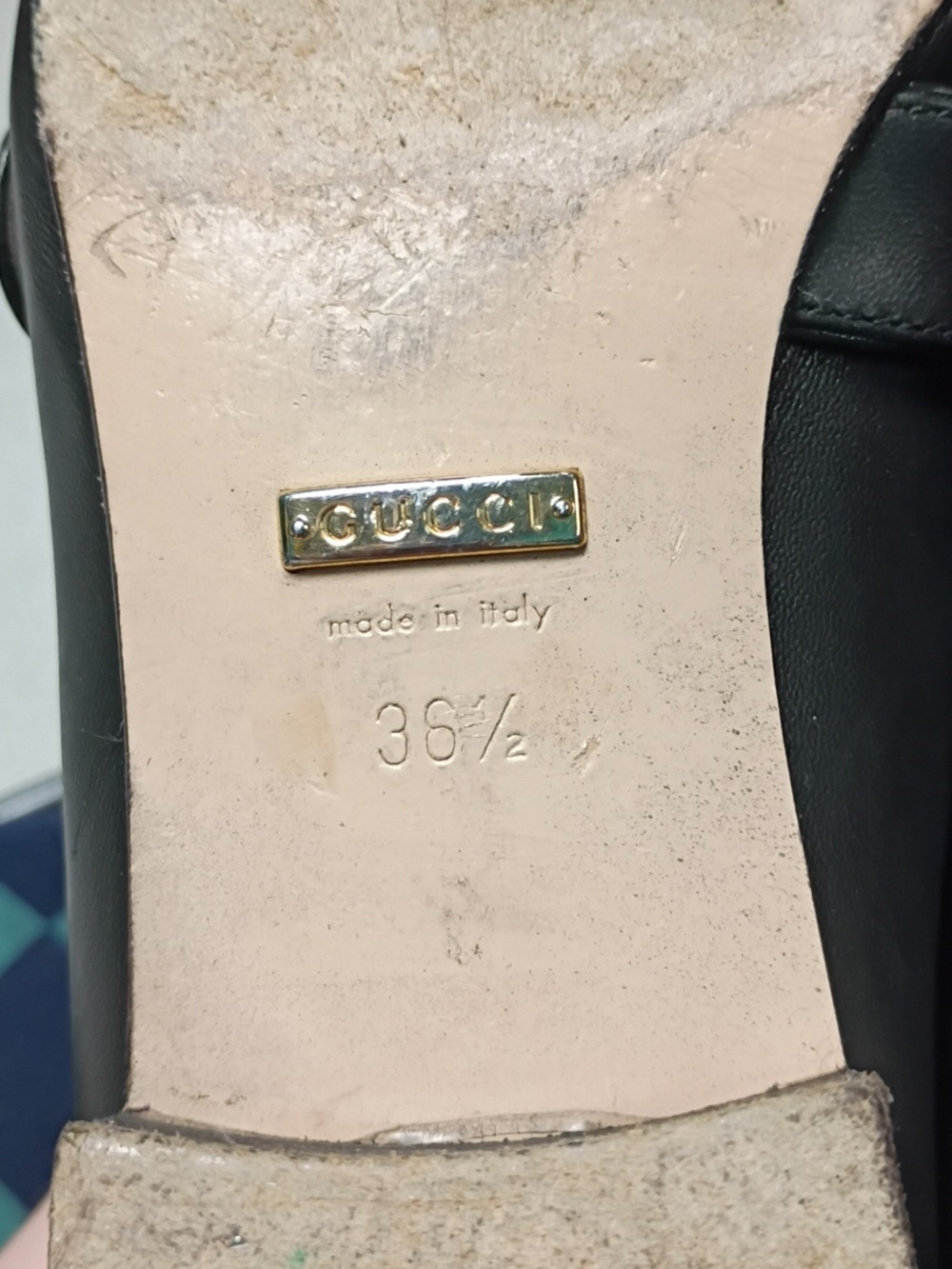 Gucci Black Leather Loafers with Gold GG Bit - Picture 8 of 8